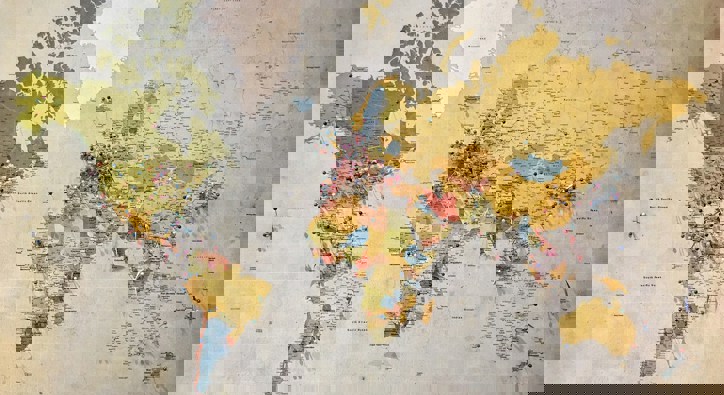 Billede af verdenskort