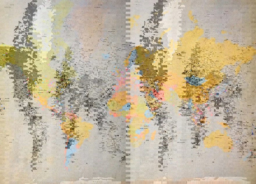 Billede af verdenskort